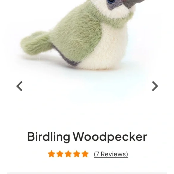 RARE/RETIRED NWT Jellycat Birdling Woodpecker Plush - Picture 4 of 4